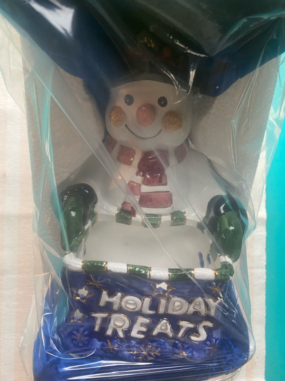 Holiday Treats Snowman Candy Dish